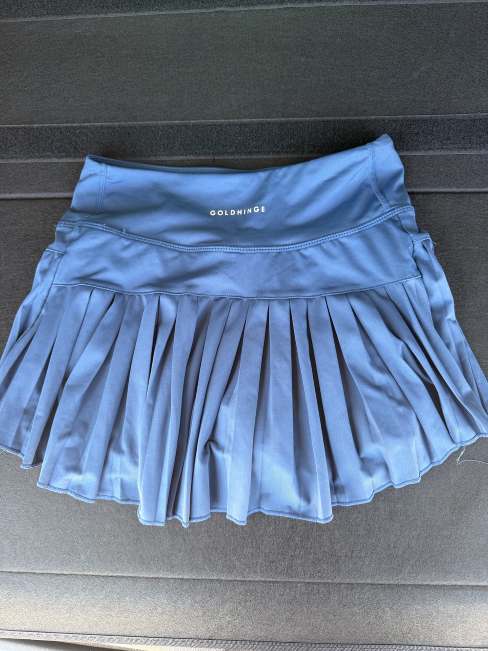 GOLDHINGE size SM Navy Pleated Skirt